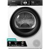 Hisense DH3S902BWCC - Asciugatrice a condensa con pompa di calore, 9 kg, 16 programmi, ConnectLife, Autodry, QuickDry, cura delle allergie, rinfrescante, TwinAir, DelayEnd, sensore di umidità, classe