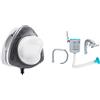 Intex 28698 - Luce Magnetica a LED per Piscina 5 Colori, 220-240v & 28000 Deluxe Skimmer per Pompe Filtro da 3.028 l/h, Grigio/Blu, 20.96 x 33.02 x 24.13 cm