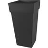 EDA Plastiques - Vaso TOSCANE XXL, Quadrato, 43,3 x 43,3 x 80 cm, 98 l, Colore: Grigio Antracite
