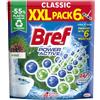 Bref WC Power Activ Active Pine, Detergente WC profumatore, Pulizia e Freschezza, Formato Scorta da 6 confezioni
