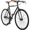 BIKESTAR Bici da città Citybike Single Speed Fixie 28 | CTB Bici da strada telaio 53 cm Retro Vintage | Verde