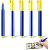 Ehanfus 5 Pezzi Penna Validatore Soldi Banconote | Portatile Penne Validatore Banconote, Penna Rivelatore False, Soldi Per Rilevatore False Euro, Dollari, Libbre, Etc