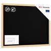 ALLboards Lavagna Nera da Gesso con Cornice in Legno Naturale 120x90cm, Scrivibile con Gessetti e Pennarelli a Gesso, Per Bar, Ristoranti, Menu, lavagna ristorante da appendere, lavagna di legno