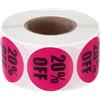 PATIKIL 500 Pcs Adesivi Sconto 20% Prezzo Per Vendita Etichette Rosso Rosa | Al Dettaglio, Percentuale Sconto Adesive Rotondo, Per Mercati Fiere Negozi Supermercati