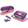 Rapid F5 - Mini set cucitrice e perforatrice, colore: Viola/Albicocca