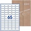 Avery Etichette adesive in poliestere bianco, rettangolari formato 38x21mm, 65 etichette per foglio, 50 fogli, formato foglio A4, adesivo permanente, per stampanti laser o scrivibili a mano