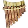 Simandra Flauto di pan in bambù con imboccatura - Ideale per Principianti - Strumento musicale a fiato, realizzato a mano - Strumenti musicali, giocattoli per bambini Klein marrone