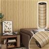 Decotalk Spesso Pannelli Decorativi per Pareti 3D Legno Marrone 30X300cm PVC Rotolo Pannello Acustici Decorativo Parete Adesivo Rivestimento per Case Ufficio Pannelli Adesivi Murali Bagno Corridoio