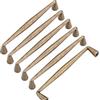 SYZOW 6 Pezzi Maniglia dell'armadio da cucina in ottone antico, 96mm Maniglie per Mobili da Cucina Maniglie Cucina Maniglie Armadio Maniglie Cassetti Moderni (Bronze 1)