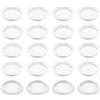 PATIKIL 60 Mm Presa D'Aria Circolare Soffitto, 20 Pcs Griglia Rotonda In Acciaio Inox Doppio Pannello Fori Ventilazione Per Cucina Armadi Scarpiera Mobili Bagno, Bianco