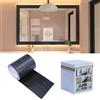 FEILAYS Bordo per carta da parati con effetto legno, stacca e attacca, rimovibile, impermeabile, per bagno, specchio, sedie, battiscopa, porte, finestre, pavimenti, fai da te, 10 cm x 10 m, nero