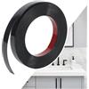KMDZDZGS Modanature decorative autoadesive in PVC, 10 m, listello decorativo flessibile, per porte, finestre, piastrelle, pareti, specchi, soffitto, armadio (nero, 10 mm x 10 m)