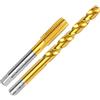 ASNOMY Set di maschi filettati M12 x 1,75 e punte da 10,2 mm, HSSG, filettatura filettata, set di maschietti