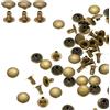 QUARKZMAN 100 Pezzi Ribattini A Singola Testa 9mm Acciaio Al Carbonio Testa Tonda Borchie Fermagli Tubolari Borchie Metalliche Per Riparazioni Decorazioni Artigianato In Pelle Colore Bronzo