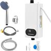 VeftBltrem Scaldabagno istantaneo da 5500 W senza memoria con set doccia, scaldabagno 220 V con display digitale LCD e pulsanti touch-screen, adatto per doccia, bagno, cucina, lavandino