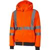 U-POWER DON'T WORRY... BE HAPPY! U-Power MELODY, Felpa, Abbigliamento da lavoro confortevole, Tessuto Softshell, Cappuccio rimovibile e regolabile, Giacca con zip intera, Tasche larghe sul fondo, Collo alto (ORANGE FLUO_M)