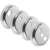 VILLFUL 4 Pezzi Supporto Porta Asciugamani da Bagno in Acciaio Inox, Base di Montaggio per Barra Portasciugamani, Accessori di Ricambio per Ferramenta Bagno, Installazione Parete,