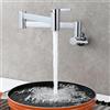 TYMYW Rubinetto Cucina a Muro,Rubinetto di Riempimento Pentola Acqua Fredda con Braccio Girevole Pieghevole a Doppio Snodo,Cromato