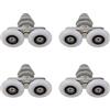 JHXhhthongtong Doppie Ruote per Porte Della Doccia Rullo Doccia di Ricambio Porta Doccia Rulli per Box Doccia Bathroom Ruota Superiore e Inferiore Per Spessore Del Vetro 4-6mm(Double Wheel),Lunga Durata,25mm 4 PCS