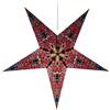 YEPSIO Paralume di carta a forma di stella, grande 60 cm, decorazione da appendere per Natale, matrimonio, casa, festa di compleanno, pieghevole, stella a 5 punte (nero, ruggine, blu)