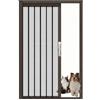 CESOF Porta a Soffietto Interna su Misura Senza Fori, Zanzariera Scorrevole a Scomparsa con Serratura e Telaio in Alluminio, Divisorio Ambienti Pieghevole per Terrazzo, Patio e Garage