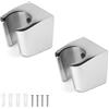 SHENGYIG 2 Pezzi Lega di Zinco Supporto Doccetta, Argento Doccia Supporto Staffa, Staffa Supporto Doccia con Viti, Piccolo e Facile da Installare, Dimensioni articolo LxPxA: 3,5 x 3,3 x 3,1 cm