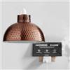 LEDSone Paralume da soffitto industriale retrò, stile vintage E27, moderno, 26 cm, facile da montare, solo per lampadari a sospensione