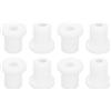 QUARKZMAN 46Pz Guarnizioni in Gomma 3/16(5mm) Foro di Perforazione, 1/8(3mm) Foro ID Tappo Foro a Cilindro in Gomma Silicone Bianco Guarnizione Tappo Foro per Cablaggio, Automobilistico