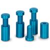 PrecisionGeek® Distanziali per Insegne in Alluminio - Supporti da Parete per Pannelli - Varie Misure e Colori (Blue, Ø12mm x 20mm)