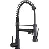 Schläfer 35206520 | Miscelatore Lavello Cucina Nero Opaco, Bocca Girevole 360° a Molla, Rubinetto Cucina Professionale con Doccetta Estraibile in Ottone, Miscelatore Lavello con Doccino