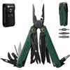 BIBURY Pinza Multiuso Leggere con Manico in G10, Pinza Multifunzione con Inserti Taglio Fili e Forbici, Coltellino Multiuso, Multitool per Campeggio, Escursionismo, Fai-da-te, Regalo Uomo - Verde