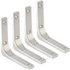 Sayayo Staffe per Mensole Argento Staffe a L Staffe per Mensole Pesanti Reggimensola in Acciaio Inox, Supporti Mensola Reggi Mensola Porta Mensole da Muro, 100 X 100 MM, 4 Pezzi