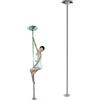 Jidanmian Palo da Pole Dance Portatile, Girevole e statico, Altezza Regolabile da 2,3m a 2,75m, Ideale per casa, Club, spettacoli e Allenamento. Portata Massima 200 kg. Argento(B 15cm)