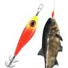 Generico Jig Da In Acqua Salata,Luce LED Colorata Con Multi-Amo,Esca totanara a gambero fosforescente - Per fiumi laghi stagni navi seppie pescatori all'aperto appassionati
