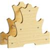 Generico Supporto For Rack For Manubri In Legno A 3 Livelli, Torre Di Stoccaggio For Manubri Portatile For La Casa, Montaggio Senza Attrezzi Salvaspazio, Capacità Di Peso Di 40 Kg(28x10.5x31cm)