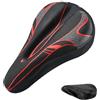 Figarge Cuscino in gel per bicicletta con copertura antipioggia impermeabile, morbido e ammortizzante, traspirante ed ergonomico, universale per mountain bike, bici da corsa, città, e-bike, per uomo e donna