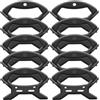 INOOMP Organizzatore per Cavi in Plastica Nero 10 Unitá, Multiuso Compatto per Avvolgere Piccoli Fili e Paracord, per Garage e Area di Lavoro