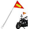 Genérico Bandiera per rimorchio da bicicletta, decorazione retrattile ad alta visibilità con banda riflettente, per carrelli da golf, bambini, adulti, monopattini, sedie a rotelle e moto, per veicoli elettrici