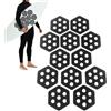 Generisch Cuscinetti antiscivolo per skimboard, 12 pezzi, esagonali, accessori per sport acquatici e attività all'aria aperta sul mare, giardino, fitness, pesca, kayak, skateboard, estate