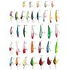 Arythia 35Pcs Set Esche Da Pesca, Artificiali Da Pesca Minnow Con Occhi 3D, Esche Artificiali Mare Dure Per Bass, Kit Pesca Per Acqua Dolce E Salata