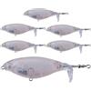Genérico Esca vuota non verniciata, multi articolazione, dispositivo di coda girevole, accessorio per attrezzatura da pesca, da 6 pezzi, strumento compatto per il corpo, con funzione occhi, per Walleye
