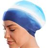 Generico Cuffia Nuoto in Silicone,Sportivi in Silicone Antiscivolo | Cuffie Da Bagno E Nuoto Che Mantengono I Capelli Asciutti,Per Capelli Lunghi Corti Dreadlock Ricci Outdoor Giardino Spiaggia Piscina Fiume