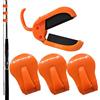 Generic Clip di fissaggio per canna da pesca - Organizzatore Rack Elastico 4 Pezzi,Porta canne da pesca per barche - Per la spiaggia la riva del molo, la piscina il ghiaccio acqua salata il surf