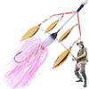 Generic Esca da pesca per trota - Esca da pesca morbida con gonna in silicone, esca glitterata per pesca in acqua e salata - dorata, spiedo, persico (lago, fiume, stagno)