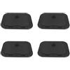 Vjsujehgy 4X Coperchio di Accesso al Piatto Marino Coperchio di Ispezione Estraibile con Fermo per Canoa per Kayak da Barca, 14,96 X 11,02 Pollici / 380 X 280 mm -Nero