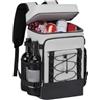 Générique Zaino termico da 40 l, borsa termica portatile morbida in tessuto Oxford impermeabile per pranzo, picnic, zaino termico impermeabile per campeggio, spiaggia, escursionismo, viaggi, cibo (grigio)