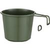 Accarugty Sierra Cup - Ciotola da campeggio a bocca larga in acciaio inox, 350 ml, per escursionismo, zaino in spalla, picnic, cucina, portatile, leggera, set da tavola (verde)