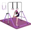 FBSPORT Barra da Ginnastica per Bambini con Altezza Regolabile Anelli Pieghevole Regolabile Espandibile Parallele Ginnastica Artistica, Ideale per Casa Junior Viola