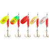 Generic Piccole Esche Spinner | Kit di 5 esche Spinner,Attrezzature leggere Colori vivaci in scatola per uomini pescatori in acqua e salata