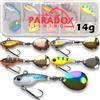Paradox Fishing Infinity Jig Spinner Set di 5 esche da 8 g - Spin Jig per pesce persico, esca luccioperca, luccio, spinnerbait spinnbait spinnn esche da persico